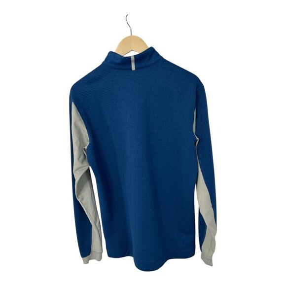 Nike Golf Men's THERMA-FIT 1/4 Zip Pullover | Sz M Royal Blue & Grey Side Panels - Picture 3 of 9